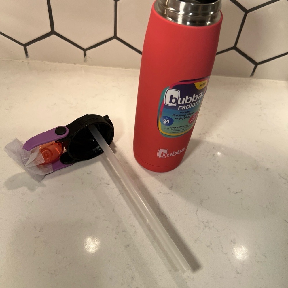 Bubba Radiant Stainless Steel Locking Water Bottle Push-Button Straw Lid 24oz. - Picture 5 of 10